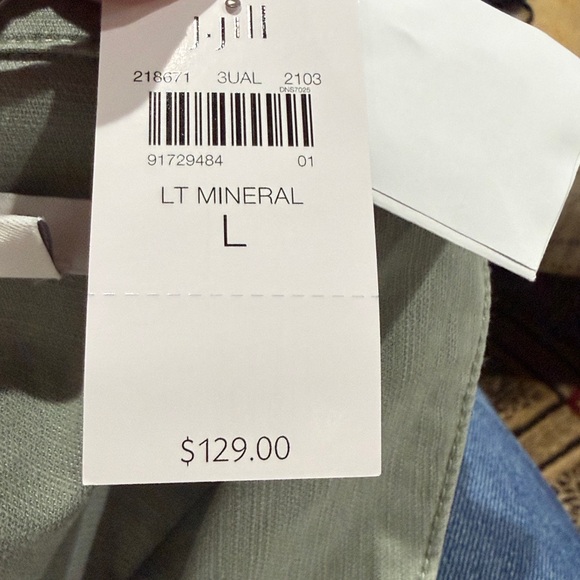 J. Jill light green button front utility jacket NWT 
 size Large - Picture 6 of 7